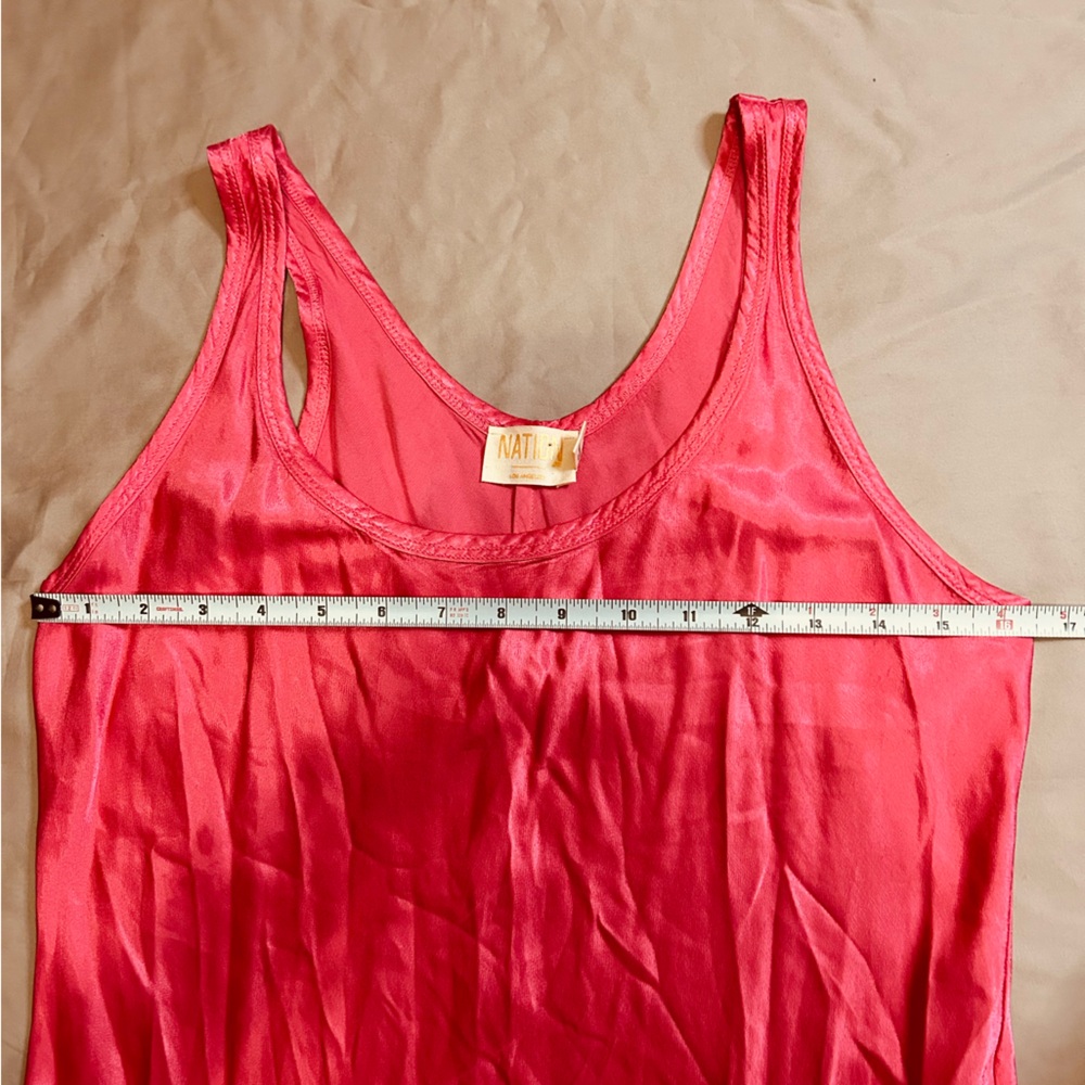 Nation LTD tank midi satin dress in pink color Size Medium - Picture 8 of 16